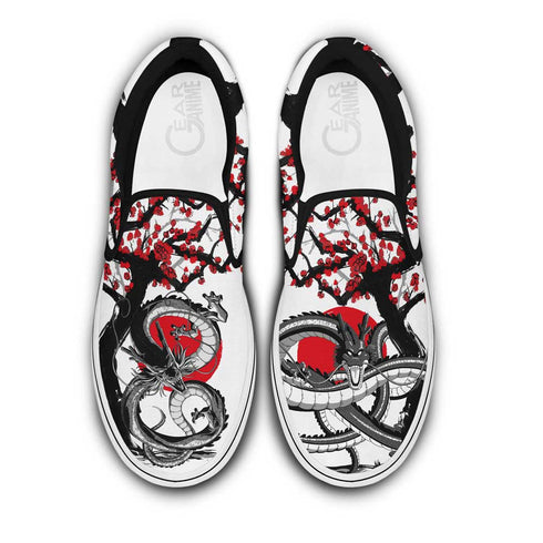 Shenron Slip On Sneakers Custom Japan Style Anime DB Shoes